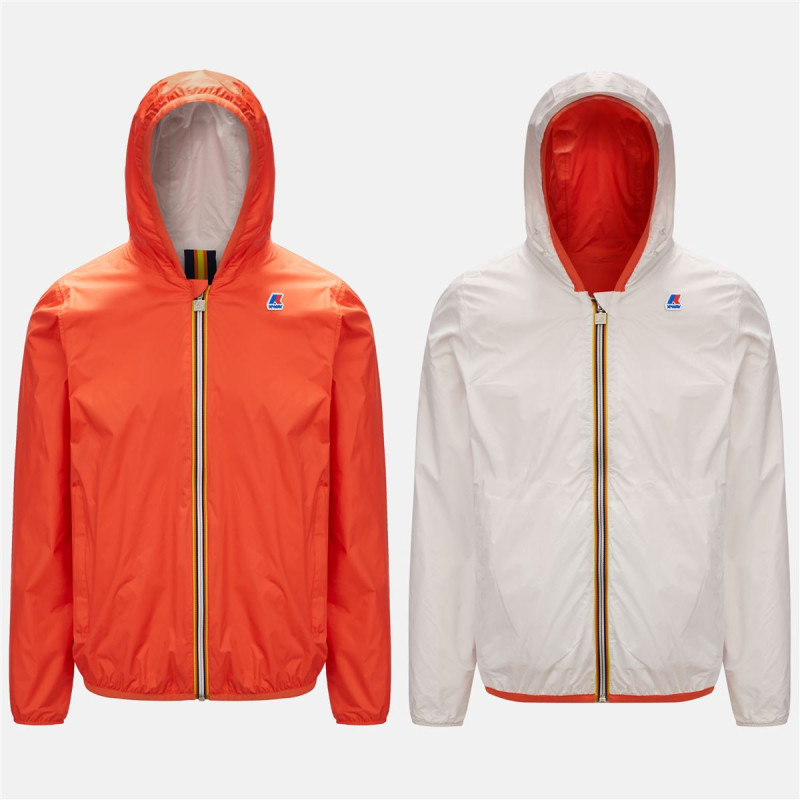 K-WAY JACQUES PLUS.2 DOUBLE K111NMW   Orange - White