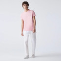 Lacoste T-shirt a girocollo in jersey di cotone TH6709 Rosa