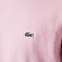 Lacoste T-shirt a girocollo in jersey di cotone TH6709 Rosa