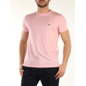 Lacoste T-shirt a girocollo in jersey di cotone TH6709 Rosa