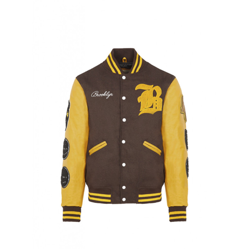 GIACCA AMERICAN COLLEGE TEDDY VARSITY MARRONE