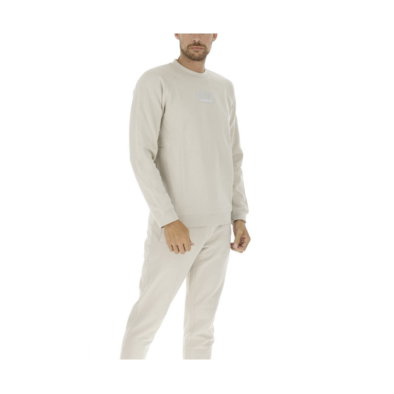 EA7 Armani Felpa girocollo Uomo 6lpm66 Cream