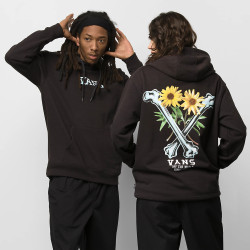 FELPA CON CAPPUCCIO PULLOVER CROSSBONES 7S83 BLK