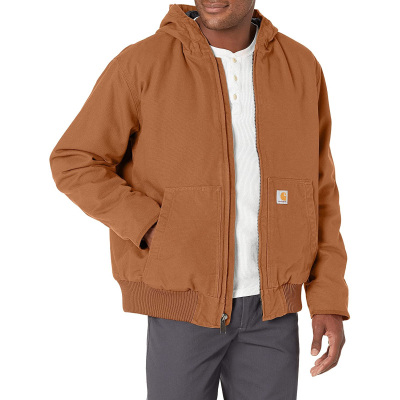 Carhartt Duck Active Jacket Giacca Uomo 104050 Cognac