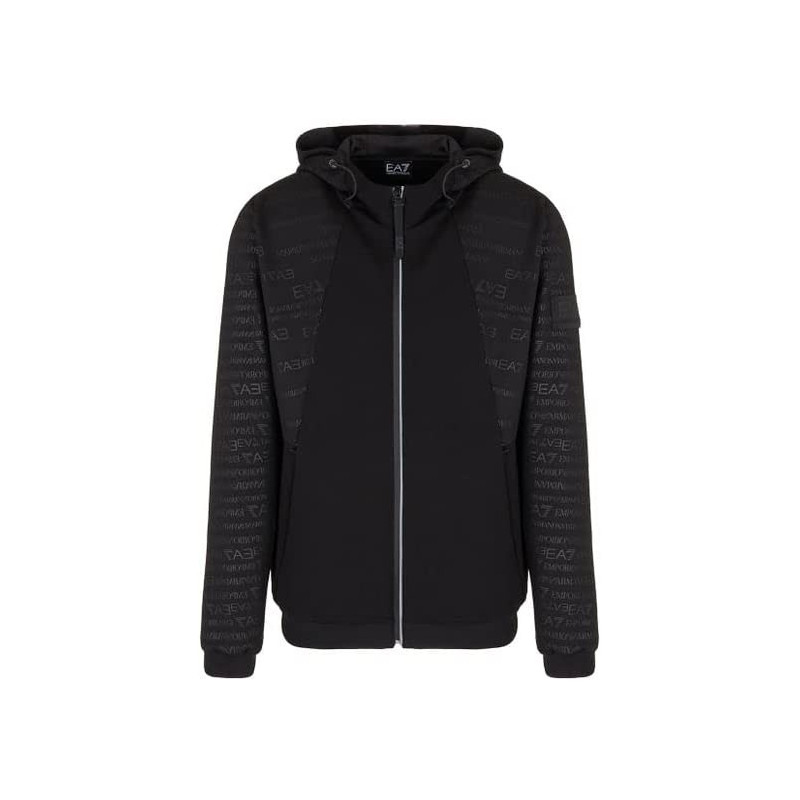 Armani EA7 Felpa con Cappuccio e Zip Fantasia all Over 6LPM10