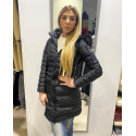PEUTEREY PIUMINO REGULAR SLIM CON PELLICCIA MILS MX NERO