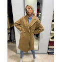 SURKANA CAPPOTTO DONNA LANA QUADRI COSS MARRONE/NERO