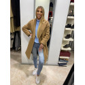 SURKANA CAPPOTTO DONNA LANA QUADRI COSS MARRONE/NERO