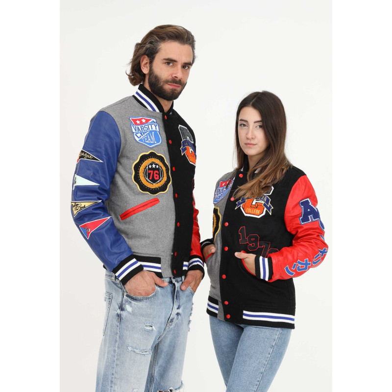 GIACCA AMERICAN COLLEGE TEDDY VARSITY MARRONE