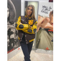 GIACCA AMERICAN COLLEGE TEDDY VARSITY MARRONE