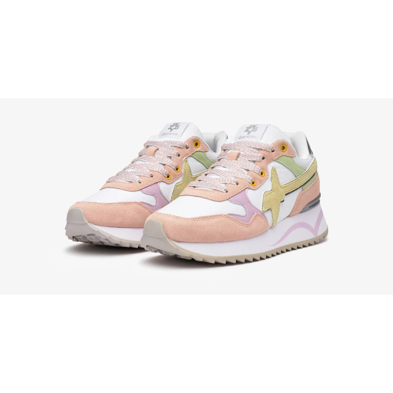 W6YZ YAK-W Sneakers in Suede 1M14 Rosa-Bianco