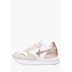W6YZ YAK-W Sneakers in Suede 1M14 Rosa-Bianco