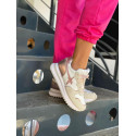 W6YZ YAK-W Sneakers in Suede 1M14 Rosa-Bianco