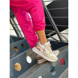 W6YZ YAK-W Sneakers in Suede 1M14 Rosa-Bianco