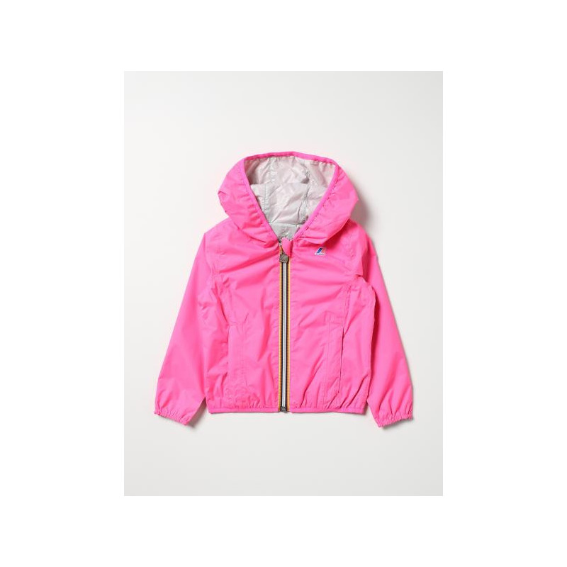 K-WAY Kid Lily Plus Reversible K002EJ0 Fluo Pink -Grey Lt