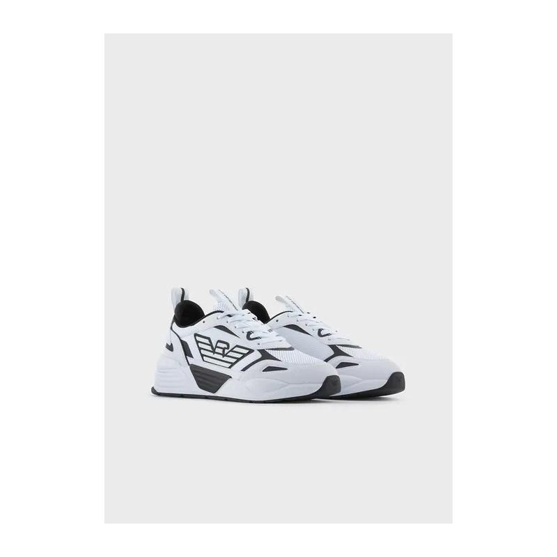 Armani EA7 Sneakers Black & White Vintage Eagle X8X114 Bianco