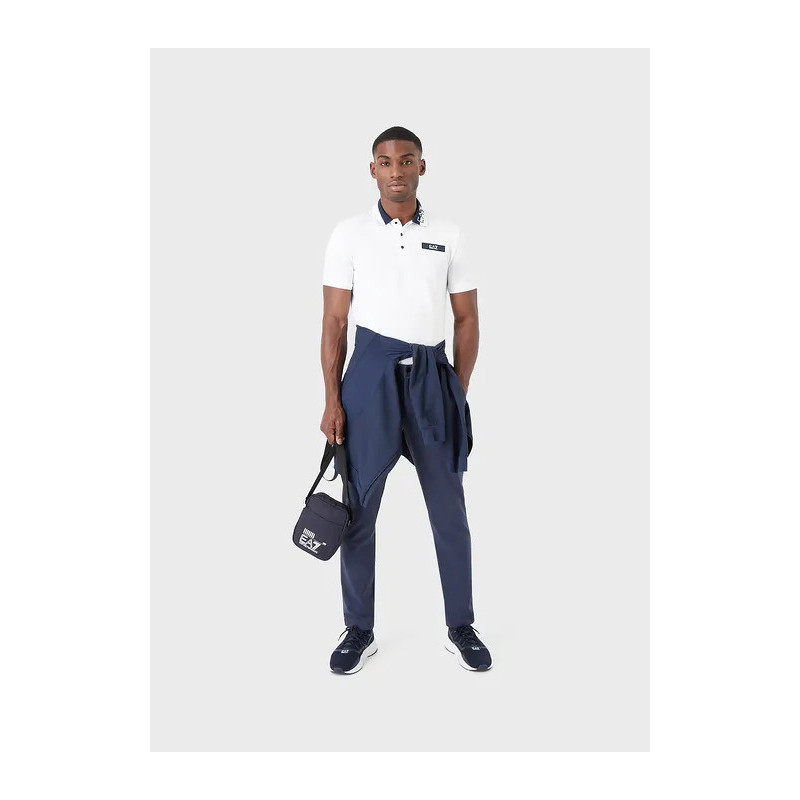 ARMANI EA7 Polo Golf Club in cotone stretch 3RPF09  Bianca