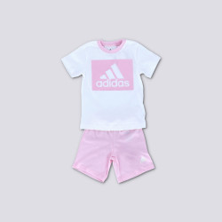 Adidas  Completo T-Shirt&Shorts Bambina HF1915 Bianco/Rosa