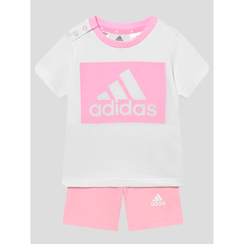 Adidas  Completo T-Shirt&Shorts Bambina HF1915 Bianco/Rosa