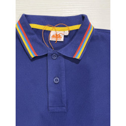 POLO BRICE IN COTONE PIQUET TRICOLOR M779PLJ6500 BLU