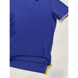 POLO BRICE IN COTONE PIQUET TRICOLOR M779PLJ6500 BLU