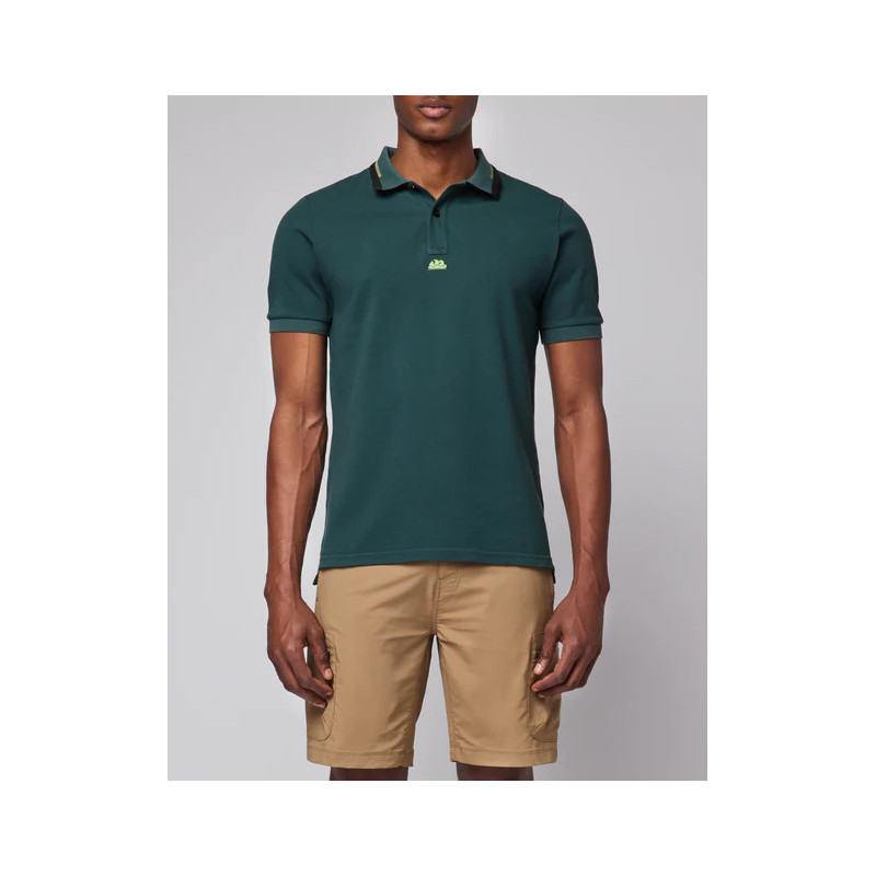 SUNDEK POLO IN COTONE PIQUET COMBINATO M997PLP VERDE
