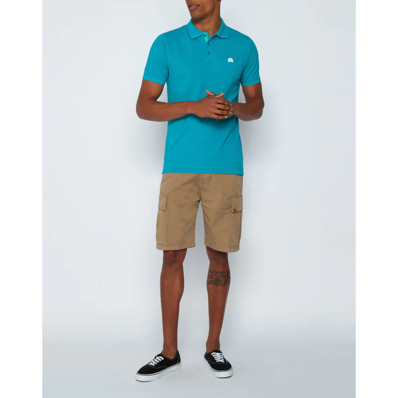 SUNDEK POLO IN COTONE PIQUET COMBINATO M997PLP VERDE