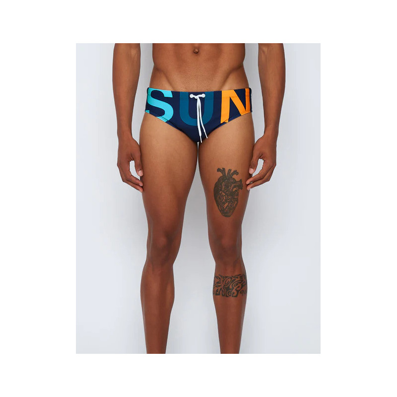 SUNDEK COSTUME UOMO SLIP  M296SSL NERO/VERDE