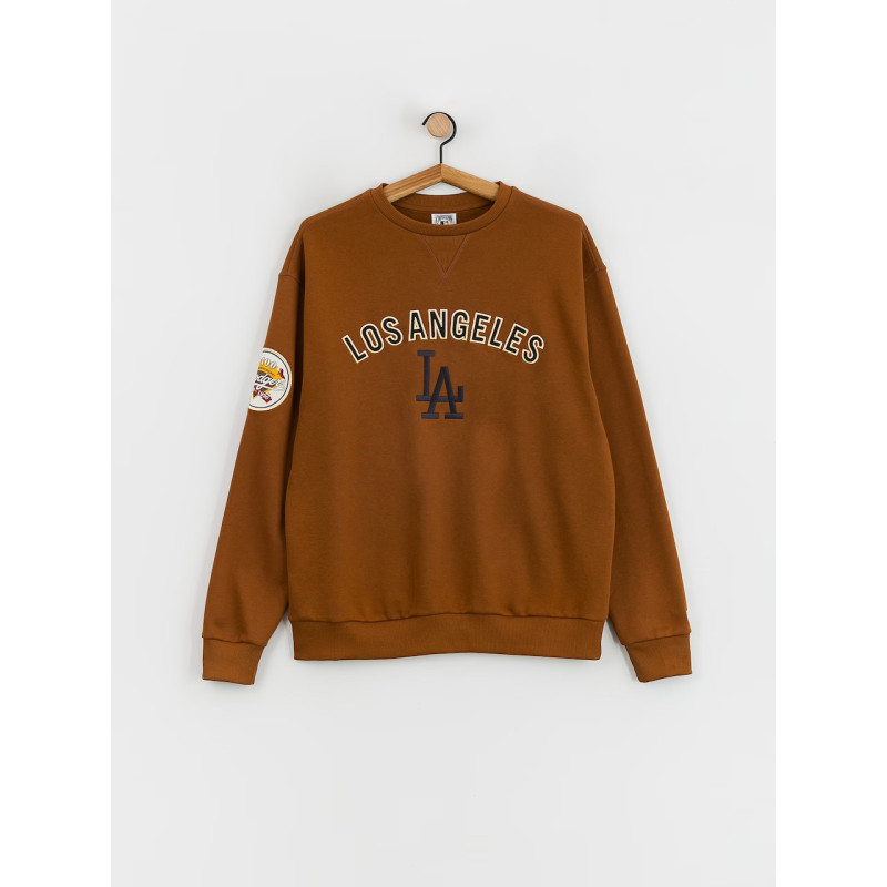 NEW ERA Felpa Crew Neck LA Dodgers MLB Large Logo 6329 Marrone