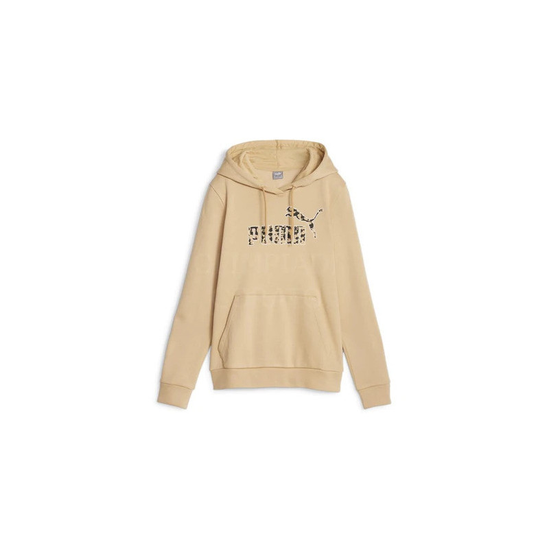 Felpa con cappuccio ESS+ ANIMAL donna 677872  Beige