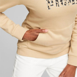 Felpa con cappuccio ESS+ ANIMAL donna 677872  Beige