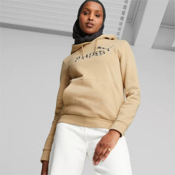 Felpa con cappuccio ESS+ ANIMAL donna 677872  Beige