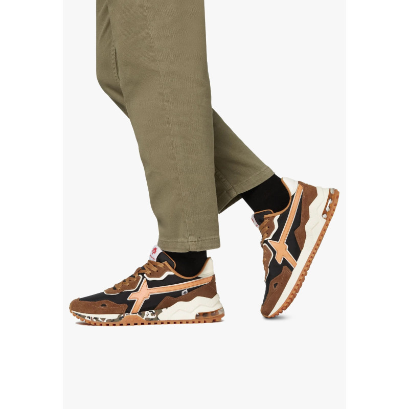 W6YZ sneaker Man in suede 1A61 Marrone/Nero