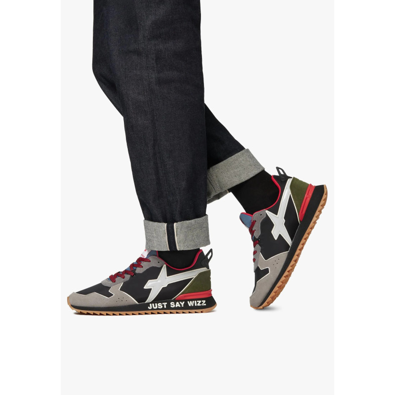 W6YZ Jet-m. Sneaker in tessuto tecnico e suede 1B98 Grigio/Nero