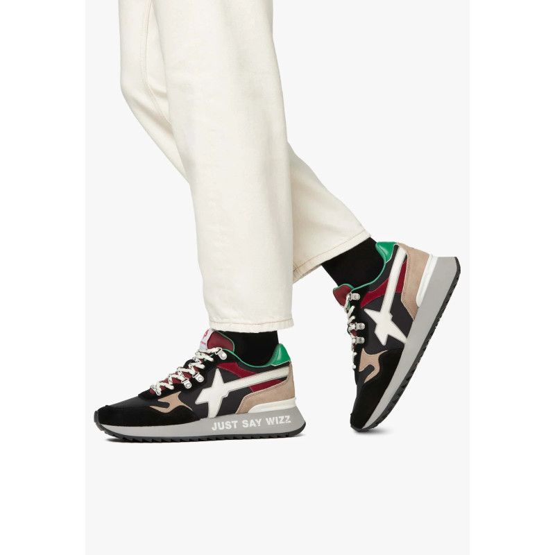 W6YZ yak-m. Sneakers in tessuto tecnico e suede 1A62 Nero/Grigio