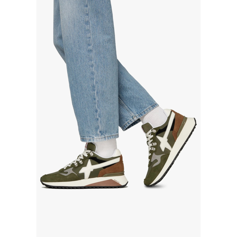 W6YZ yak-m. Sneakers in tessuto tecnico e suede 1A62 Nero/Grigio