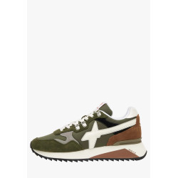 W6YZ yak-m. Sneakers in tessuto tecnico e suede 1A62 Nero/Grigio