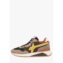 W6YZ yak-m. Sneakers in tessuto tecnico e suede 1A62 Nero/Grigio