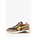 W6YZ yak-m. Sneakers in tessuto tecnico e suede 1A62 Nero/Grigio