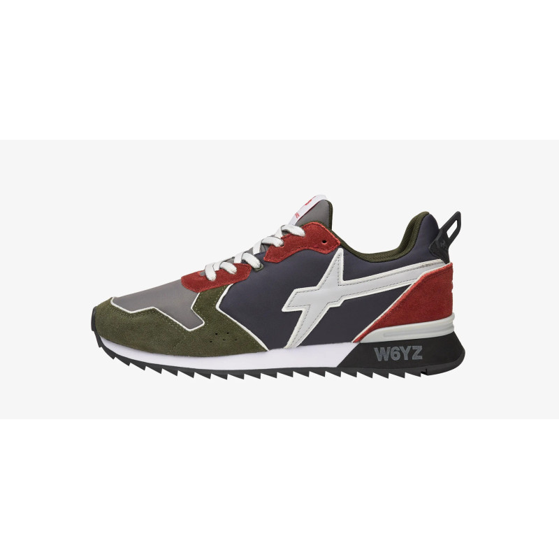 W6YZ yak-m. Sneakers in tessuto tecnico e suede 1A62 Nero/Grigio