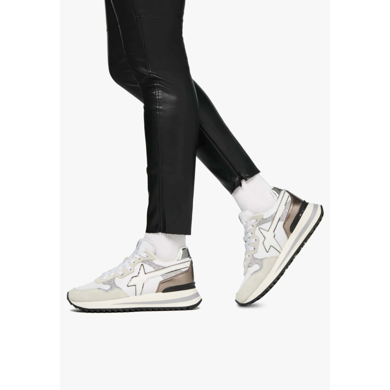 W6YZ YAK-W Sneakers in Suede 1M14 Rosa-Bianco