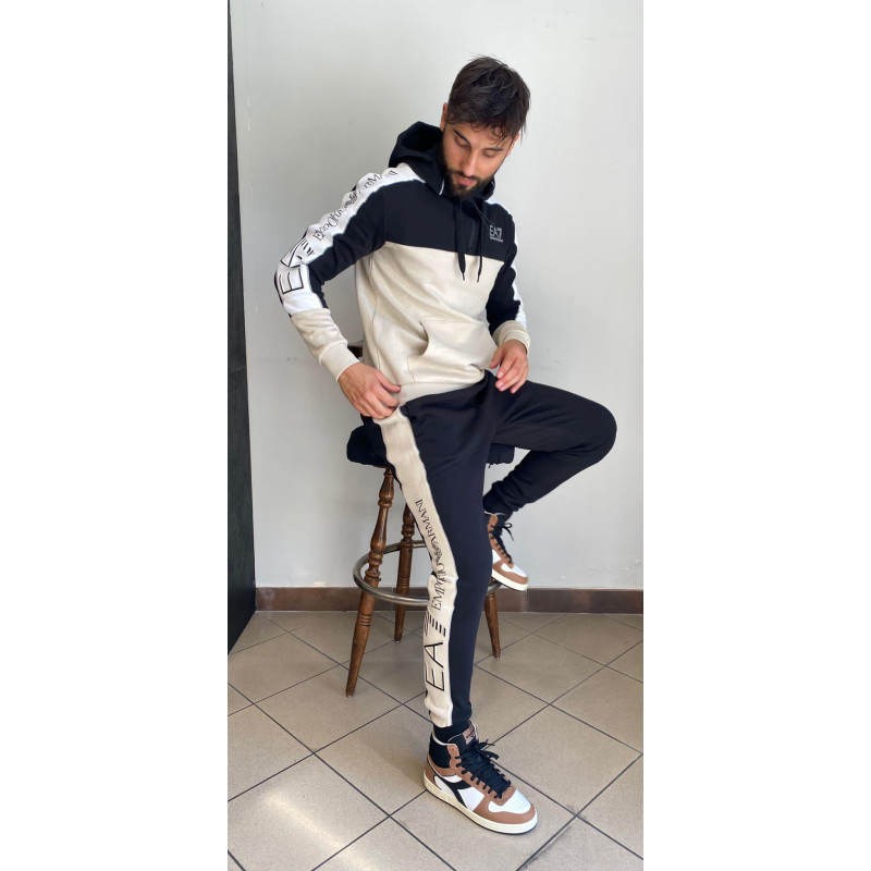 Armani EA7 Tuta Man 6LPM15 Nero/Beige
