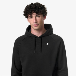 K-WAY FELPA UOMO K11215W ALBAN BLACK PURE