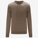 K-WAY MAGLIONE UOMO SEBASTIEN MERINO K6113BW BEIGE TAUPE