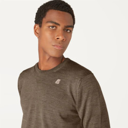 K-WAY MAGLIONE UOMO SEBASTIEN MERINO K6113BW BEIGE TAUPE
