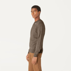 K-WAY MAGLIONE UOMO SEBASTIEN MERINO K6113BW BEIGE TAUPE