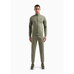 ARMANI EA7 Tuta Core Identity in cotone con logo 8NPV51 Verde