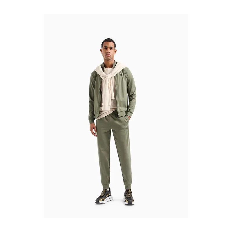 ARMANI EA7 Tuta Core Identity in cotone con logo 8NPV51 Verde