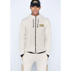 ARMANI EA7 Felpa con cappuccio Gold Label in tessuto tecnico  stretch 3DPM12