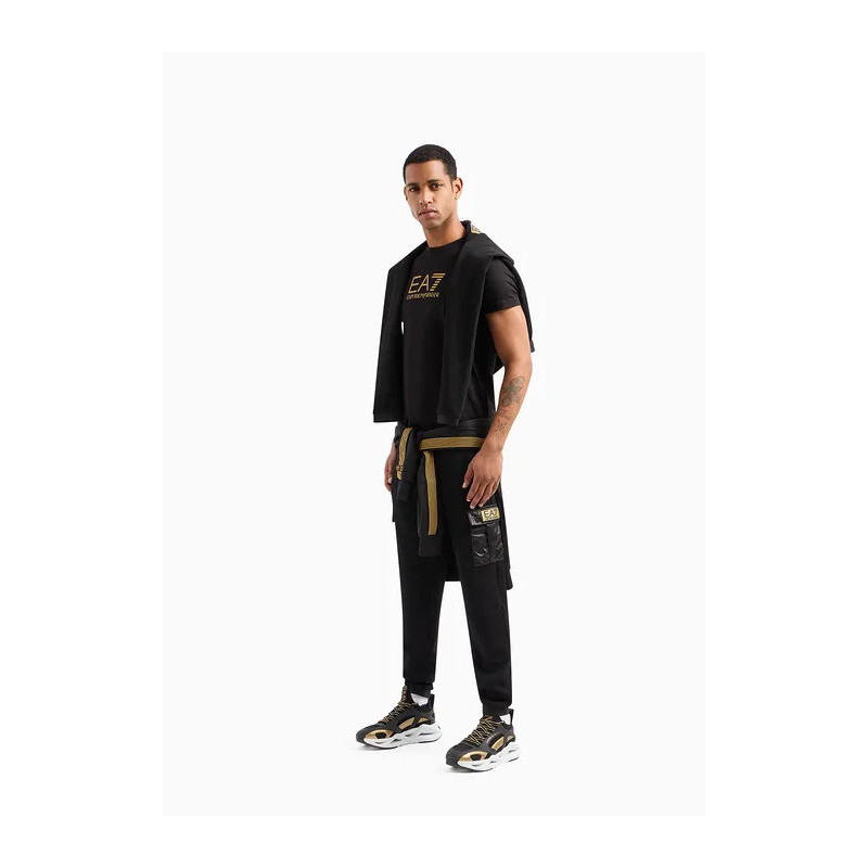 ARMANI EA7 Felpa con cappuccio Gold Label in tessuto tecnico  stretch 3DPM12